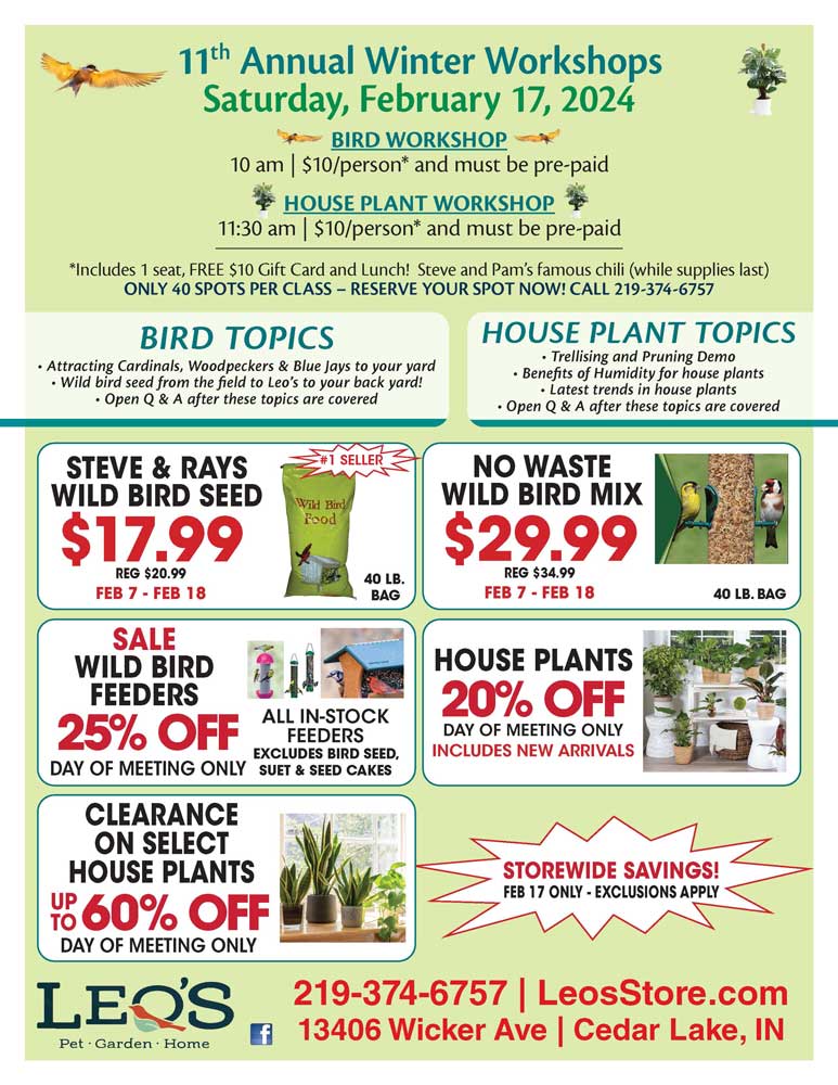 Specials Leo's Pet • Garden • Home Cedar Lake, IN